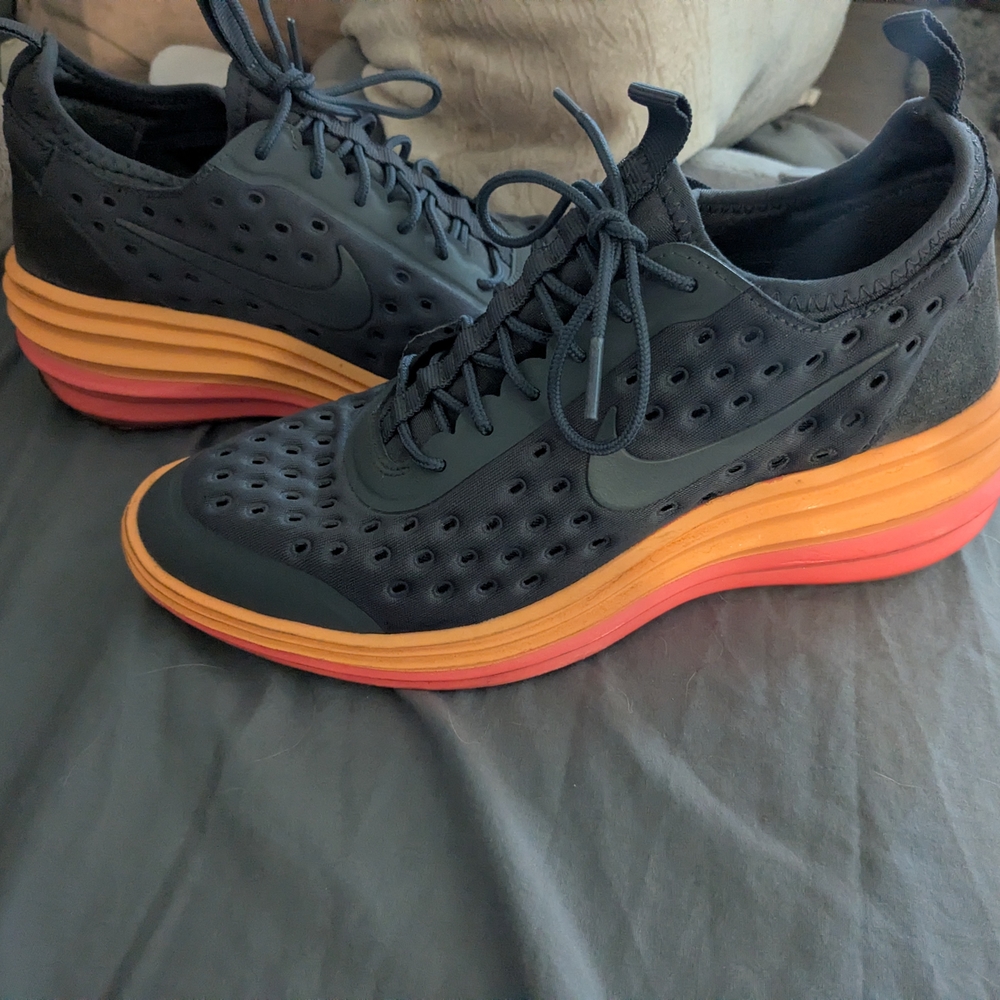 Nike Black and Orange Athletic Shoes